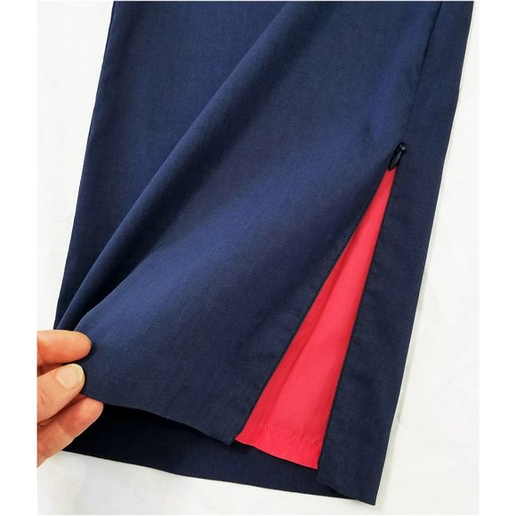 BCBG MaxAzria Womens 2-Piece Top & Pants Suit Set Navy Pink - Picture 13 of 14